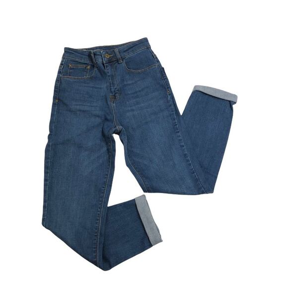 NWOT Collusion x011 Slim Mom Jeans High Waisted 26x32 Actual 24x27.5 ASOS - Picture 1 of 9
